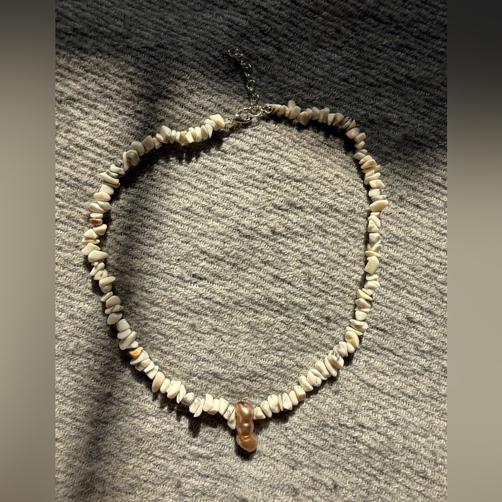 pearl and stone necklace